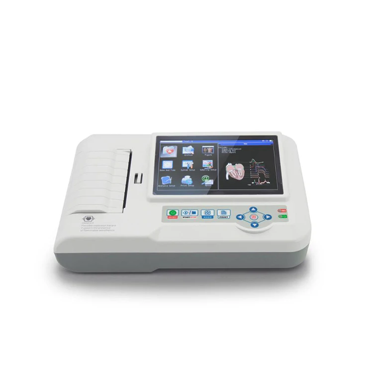 CE ISO Approved Hospital Clinic Digital 3 6 Channel ECG Machine Portable Handle Electrocardiograph