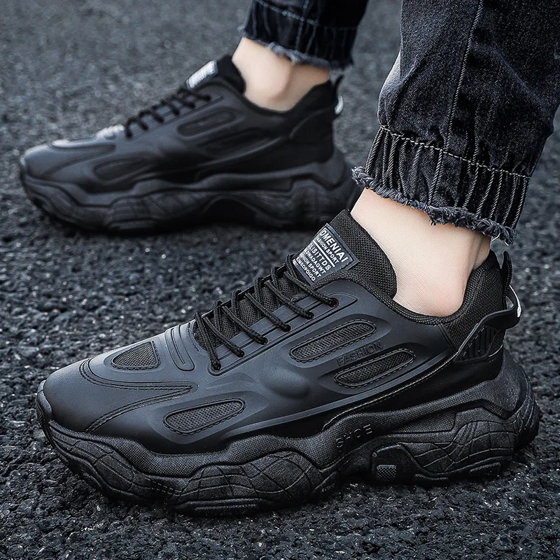 Spring 2024 new platform elevating daddy shoes Korean version of the trend sports casual small white shoes