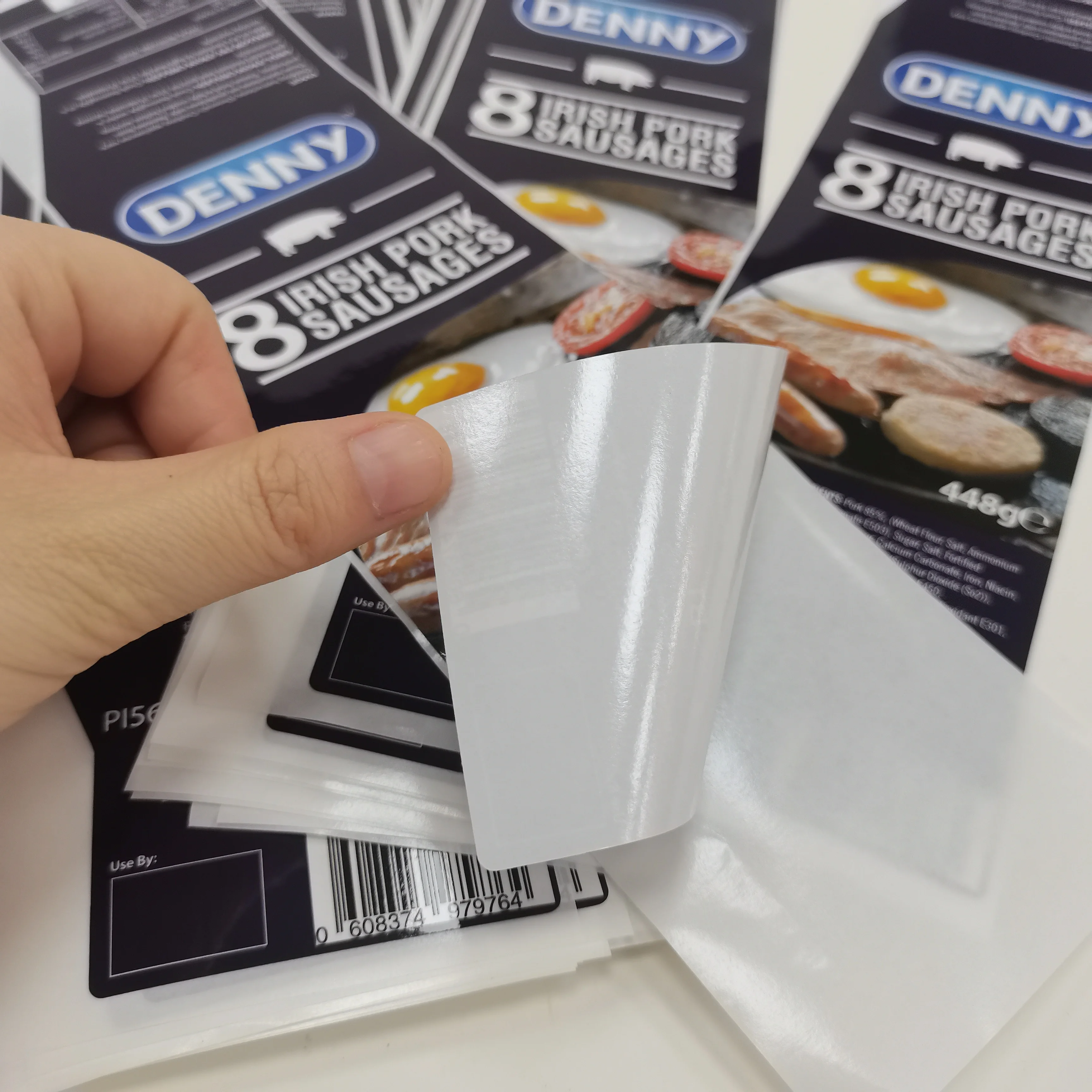 Custom food meat frozen adhesive stickers  waterproof labels