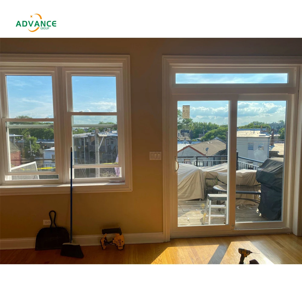 Hurricane Soundproof Thermal Break UPVC America Windows Double Hung Window With Screen window China Manufacturer