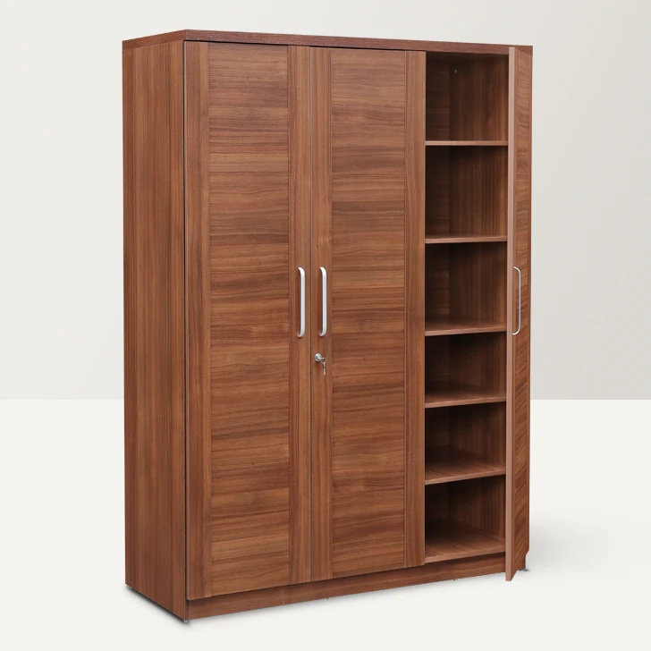 Custom melamine cupboard cheap price 2 door wooden shelves closet wardrobe with drawers
