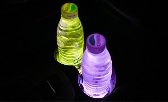 Hot Round USB charging light led cup coaster auto drink bottle pad led bottle coster