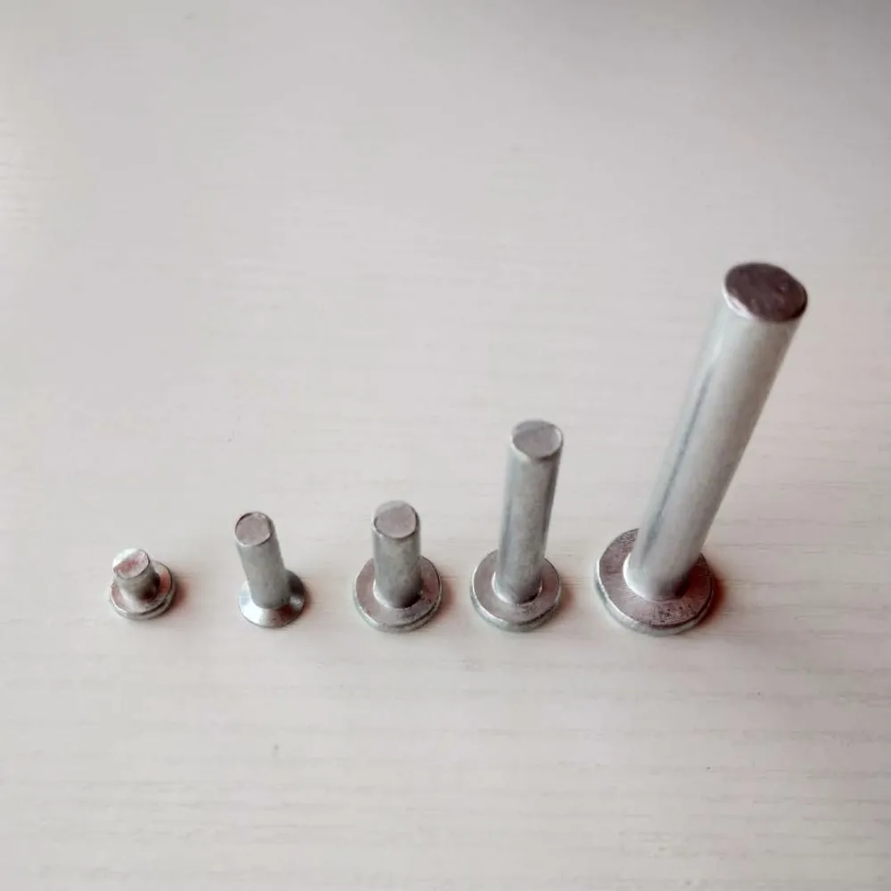 Manufactures Wholesale Flat Head Solid Aluminum Rivet Mushroom Head Half Blind Rivets Aluminum Truss Head Rivet