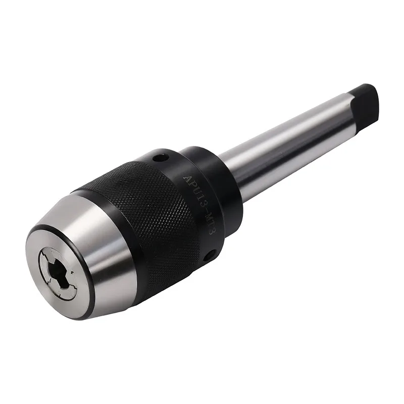 Self Tighten Morse Taper Arbor Keyless Drill Chuck Tool Holder Integral Shank MT2 MT3 MT4 for Lathe