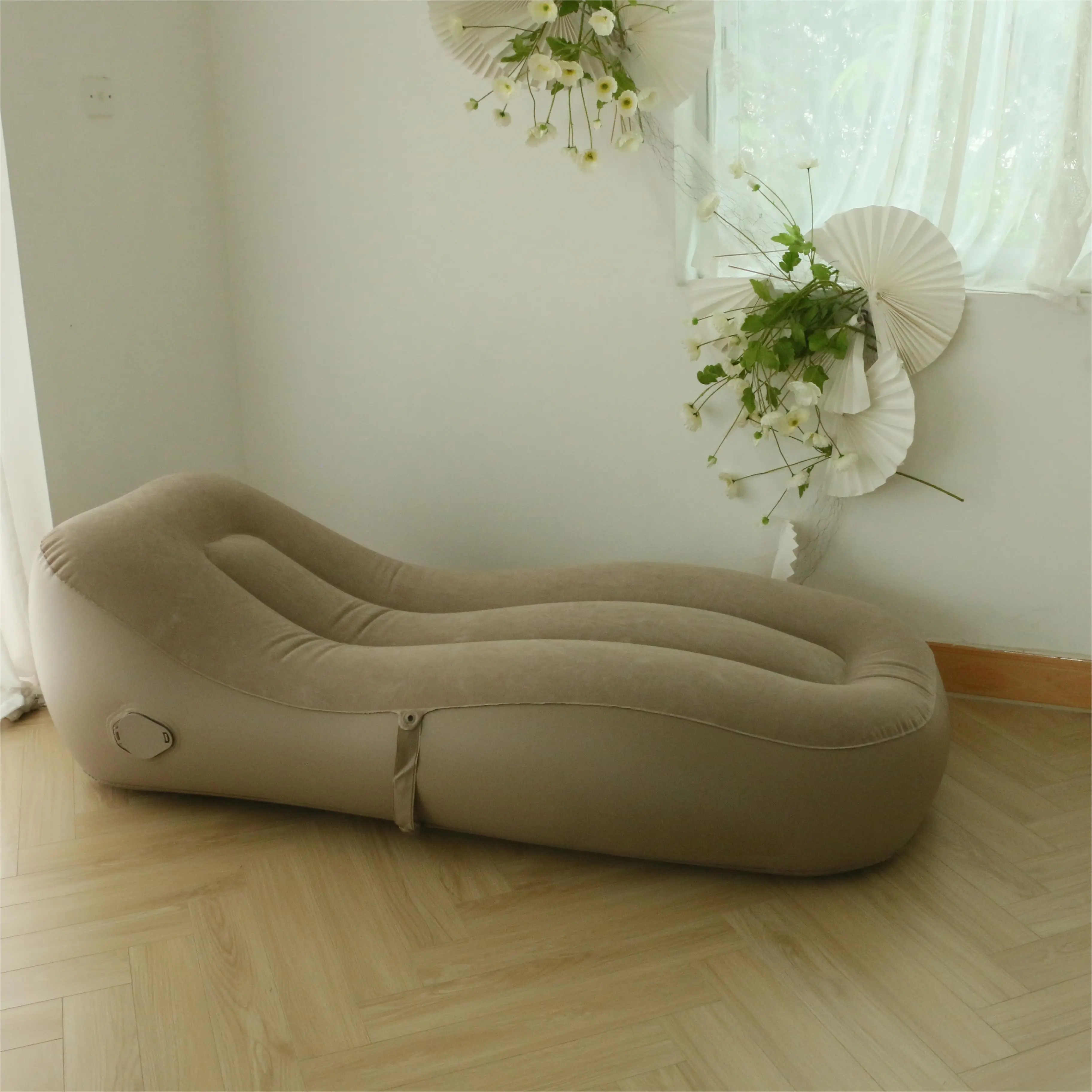 With Built-In Air Pump Single Air Sofa Chair Outdoor Relax Inflatable Seat Sofa Inflatable Sofa