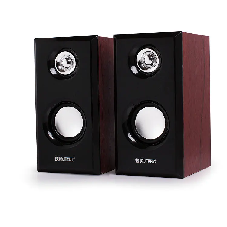 Wired Wooden Professional Speaker 2.0 USB  Laptop Speakers Compatible for Desktop