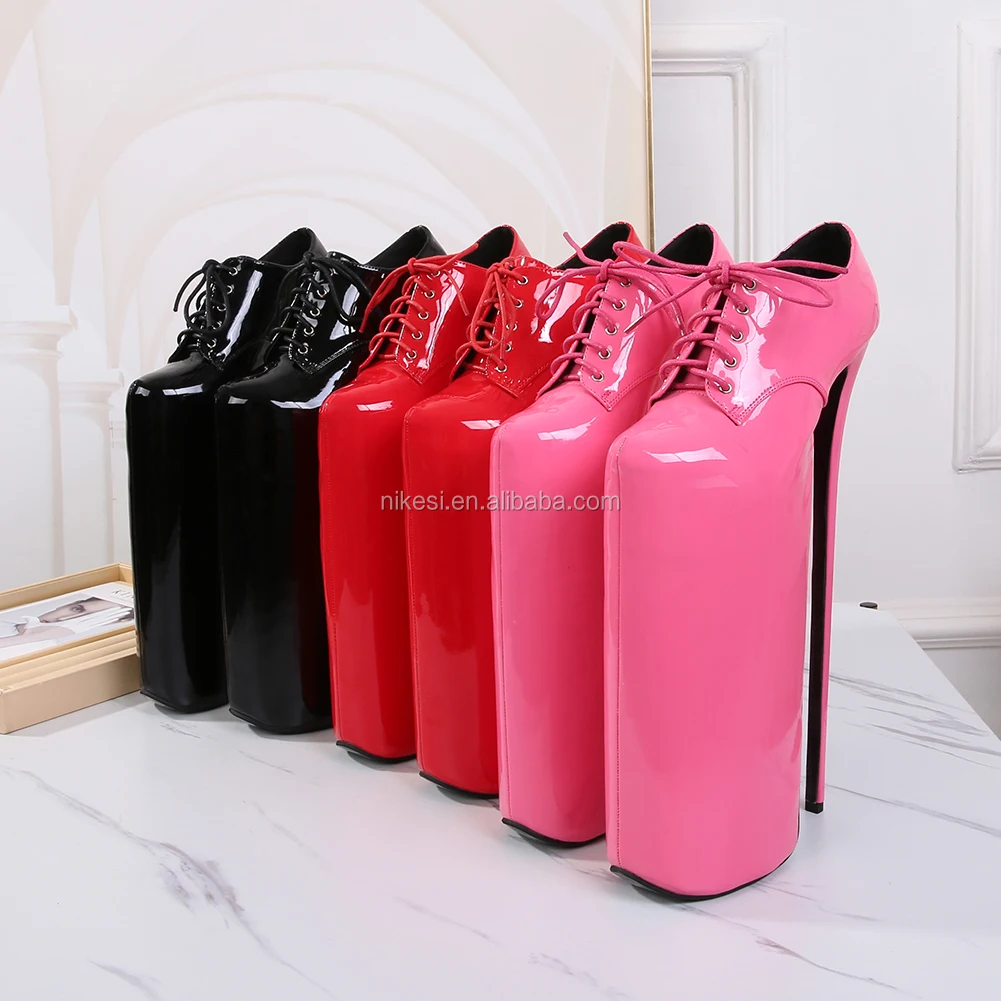 12inch-30cm   Fashion fashion creative waterproof platform net red large size high-heeled shoes