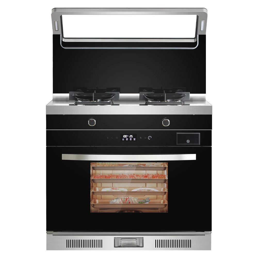 Gexiang Factory Pizza Stove Gas Burner Cooker Electric Multifunctional Integrated Smart Range Hoods