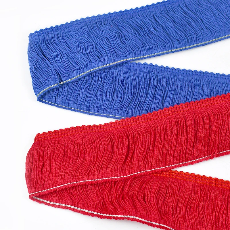 Meetee RC301 38mm DIY Home Textiles Sewing Garment Accessories Tassel Fringe Trim Ribbons Colored Cotton Thread Tassel Lace