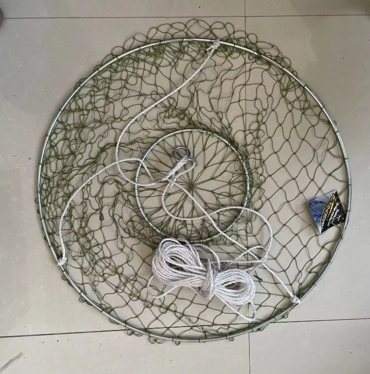 Crab Fish Trap Foldable Fishing Bait Trap Cast Net Cage for Catching Small Bait Fish  Lobster Crab Trap