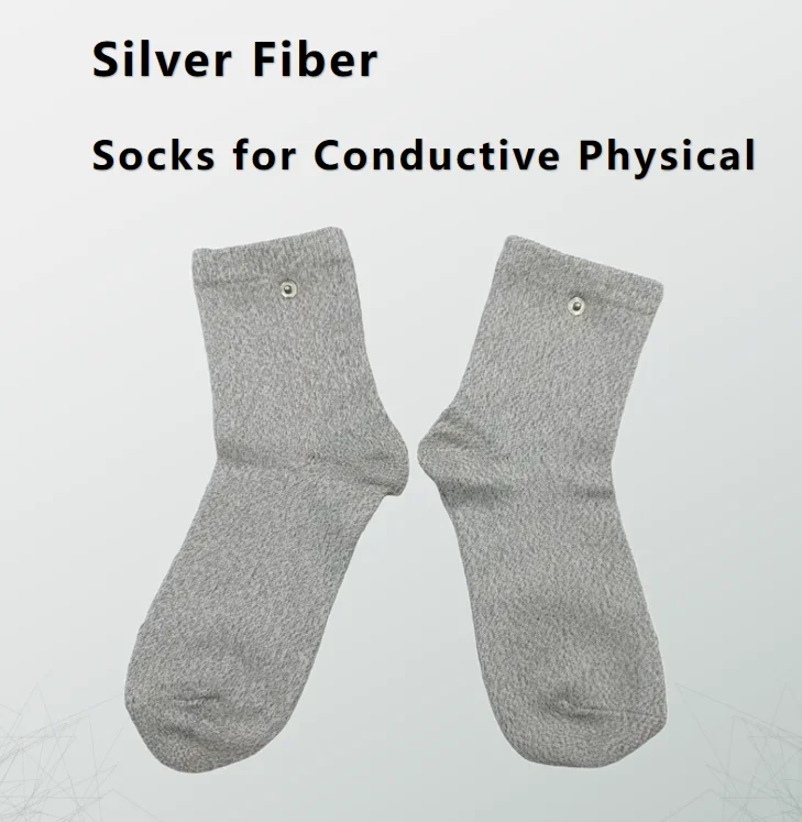 Anti bacterial anti odor sock Compatible with Most TENS/EMS Machine Units conductive socks