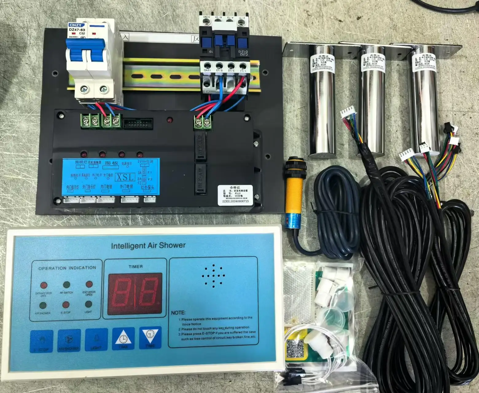 TOPNOZZLE( 1SET)220V 50HZ 3Doors Interlock System Air Shower Room Intelligent Controller Panel For Air Shower Room