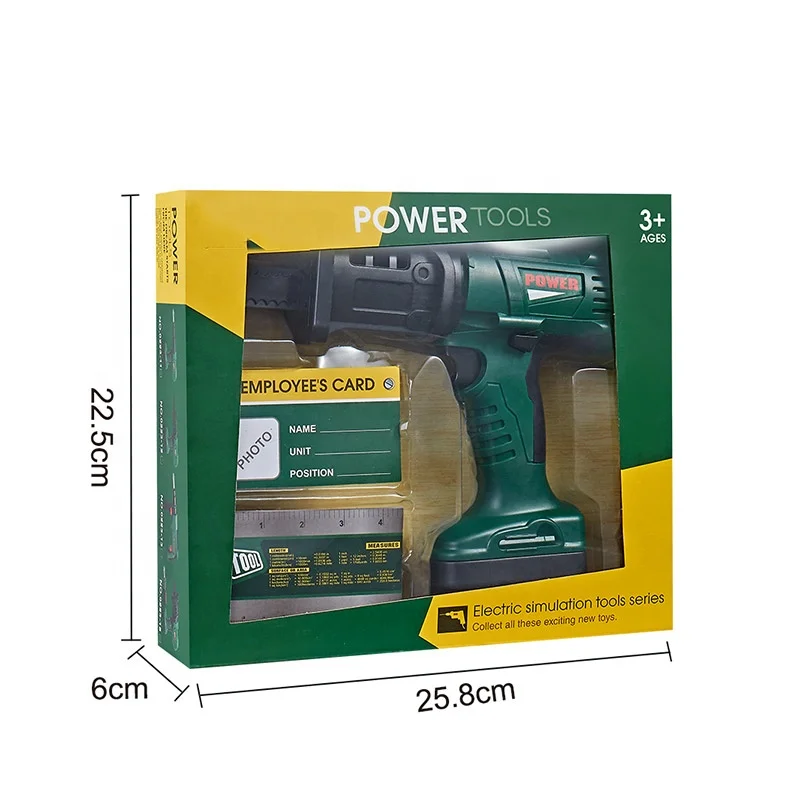 Top sale electric simulation power tools children role play repair toy tool set