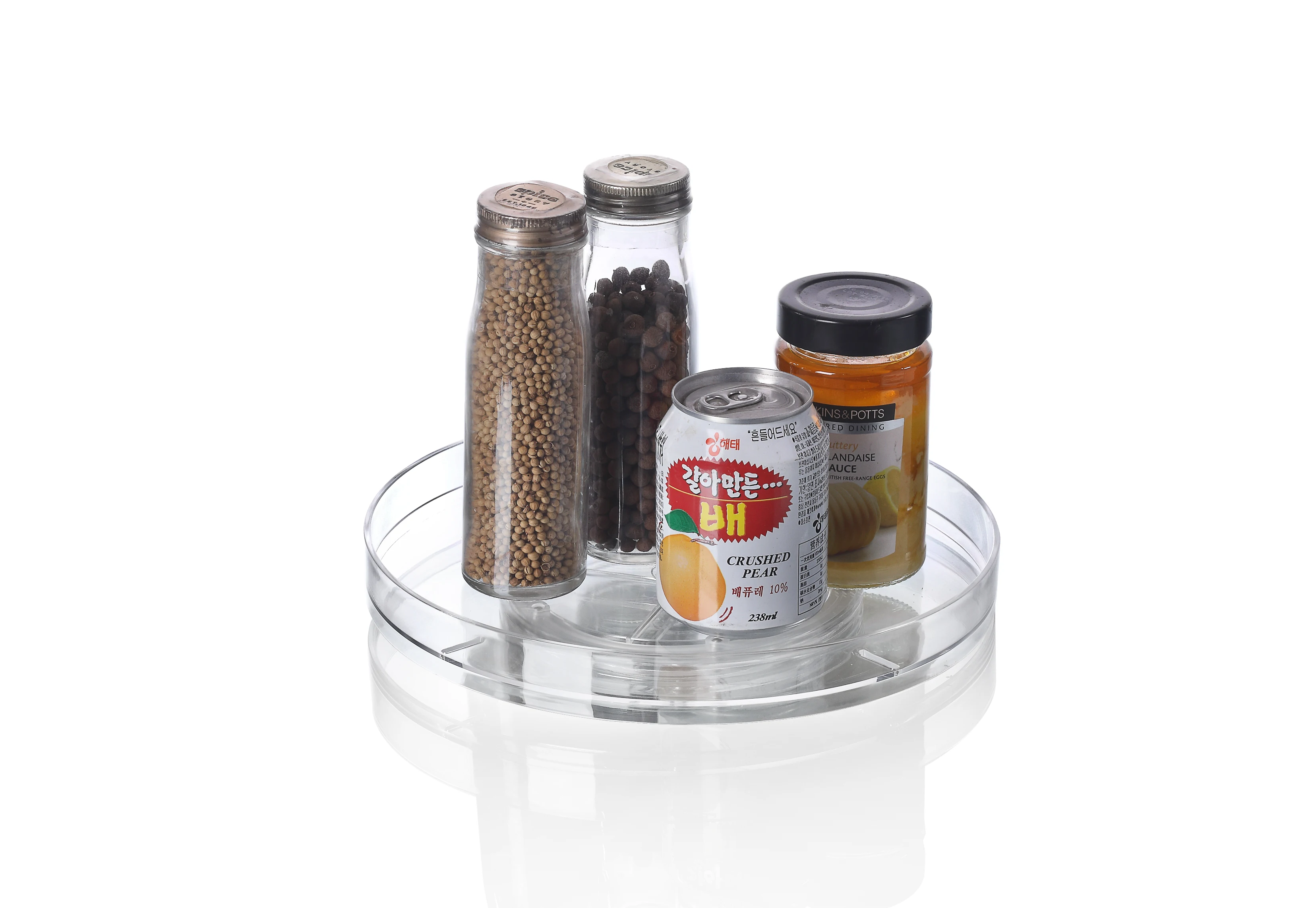 
Acrylic Clear Spin Kitchen Spice Bottles Spinning Lazy Susan Turntable Storage Bin Rotating Organizer 
