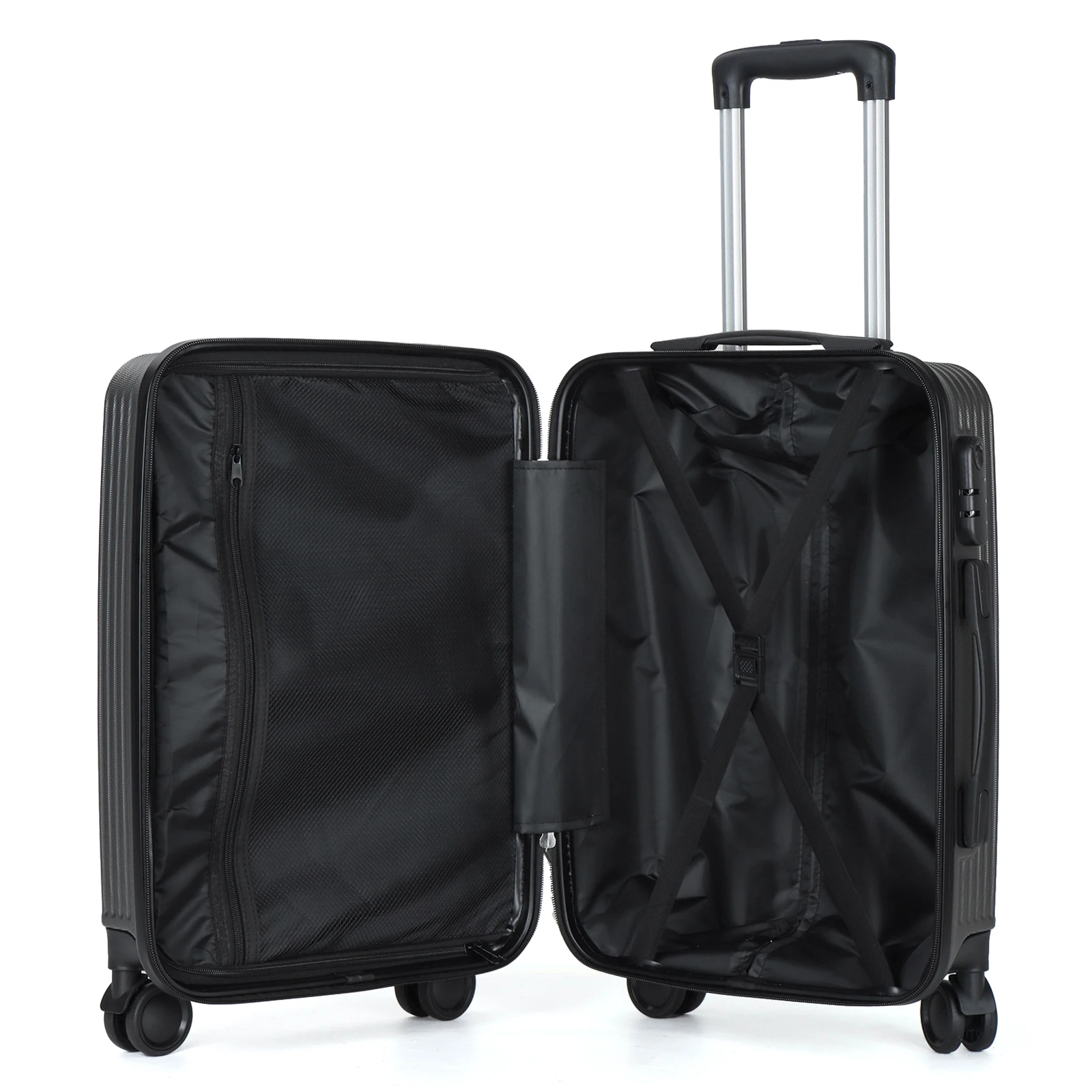 27 Years OEM Factory Japan Design Stopper Caster ABS PC Trolley Luggage Carrying Case Travel Suitcases
