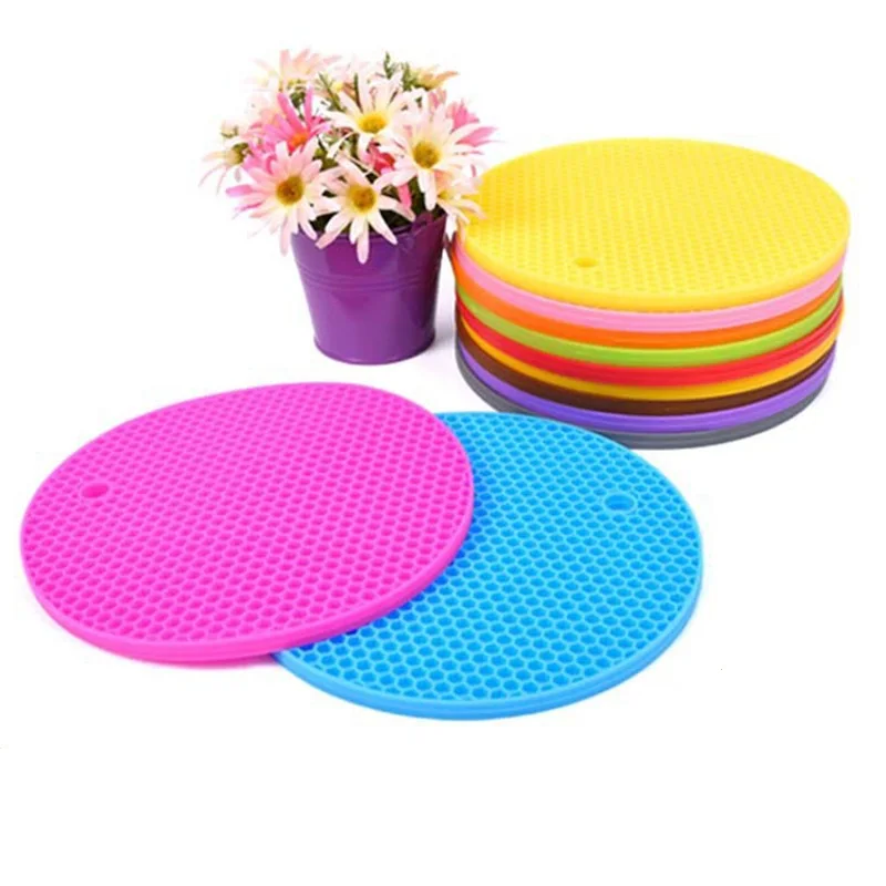 Kitchen Heat Resistance Silicone Trivet Mats Hot Potholders Set Non-slip Oven Mats Silicone Pot Holders Hot Dishes