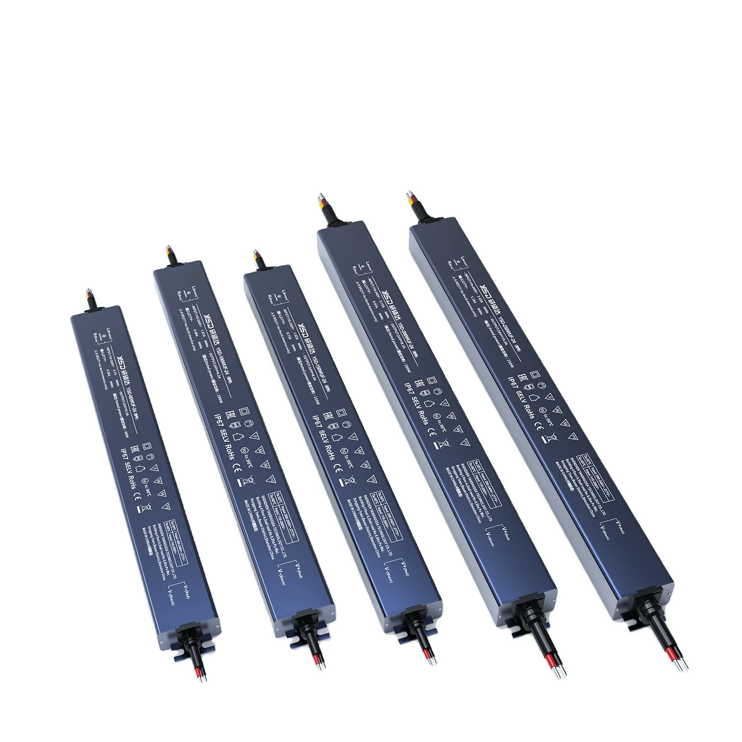 YSD IP67 Linear Waterproof Led Power Supply 5 Years Warranty 100W Constant Voltage 12V/24V Led Driver