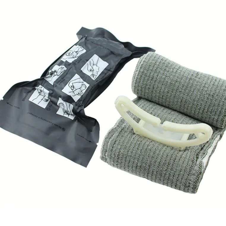 Factory Wholesale Medical Compression First Aid Dressing Emergency Trauma Israeli Bandage Tourniquet Medical Dressing Bandage