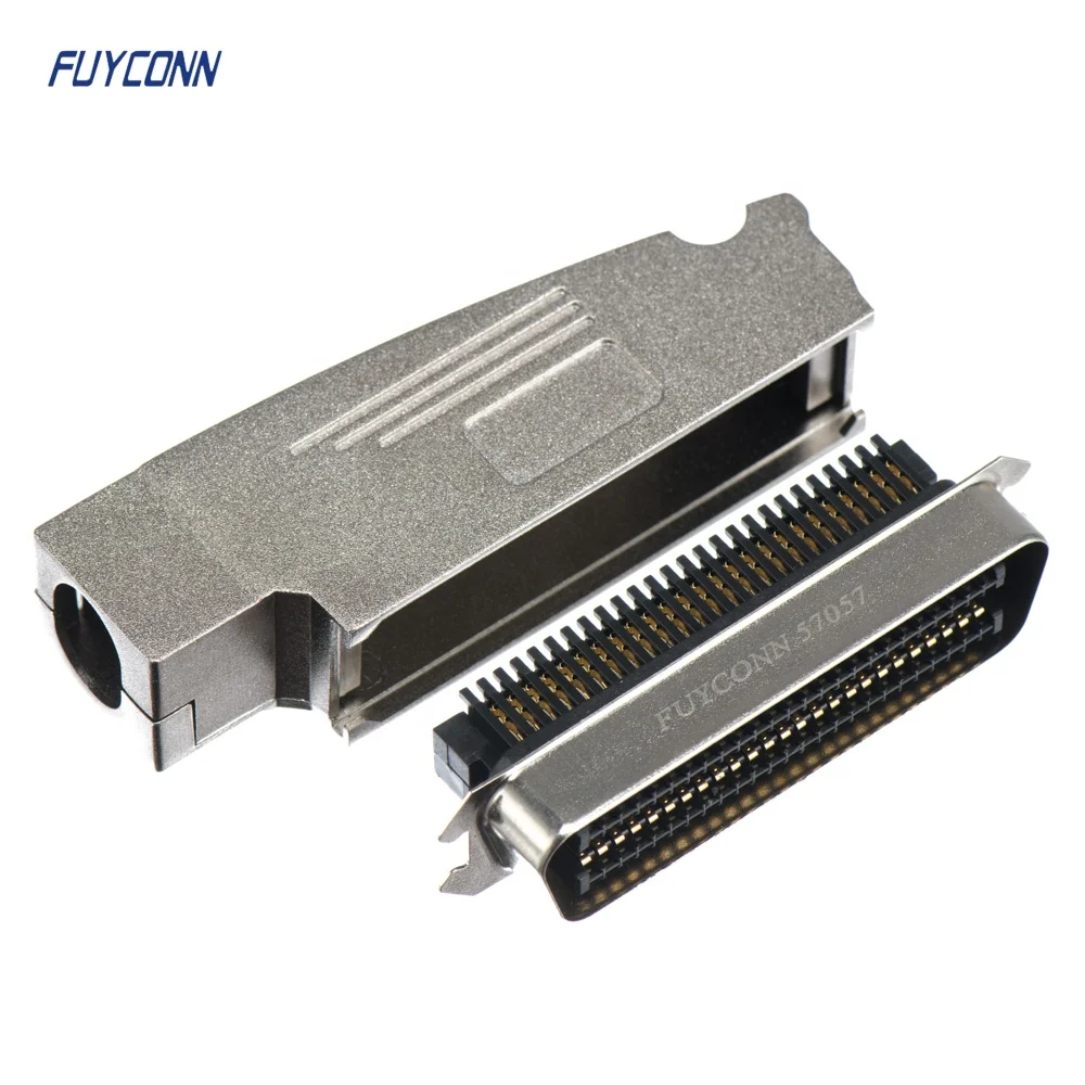  100pin амфенол 957M-100-2102 IDC Штекерный центральный разъем 957 100 pos RA Кабельный с L-образной цинковой крышкой