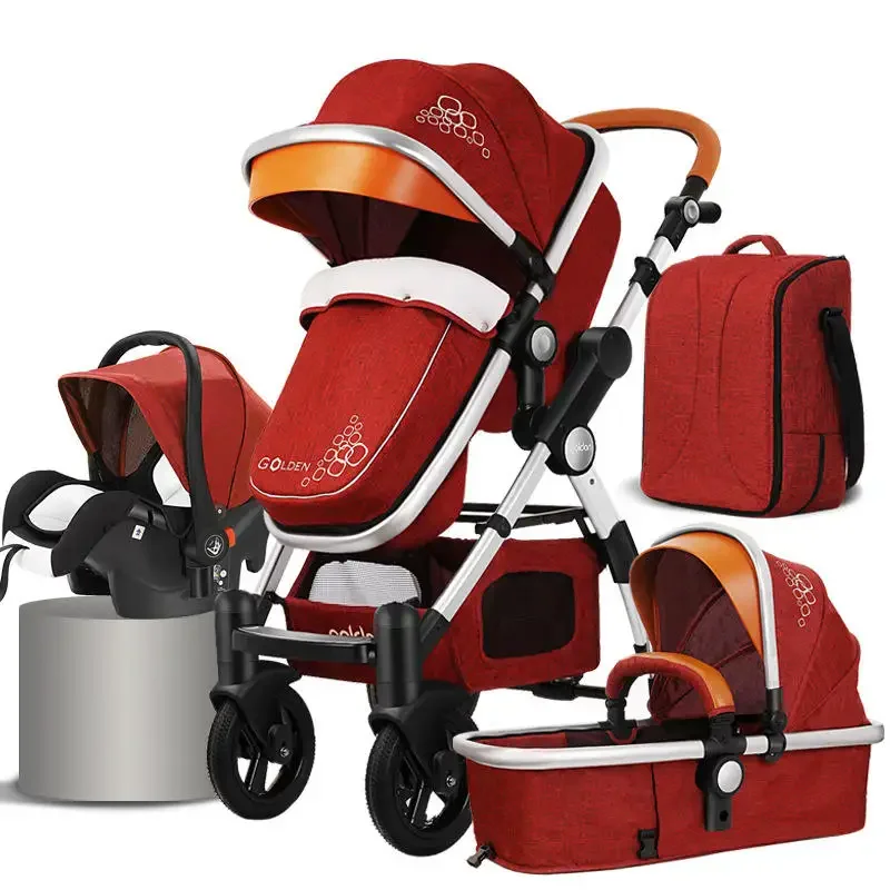 Wholesale multifunctional new born infant pram luxury outdoor travel foldable baby stroller with car seat for 0-3 years baby