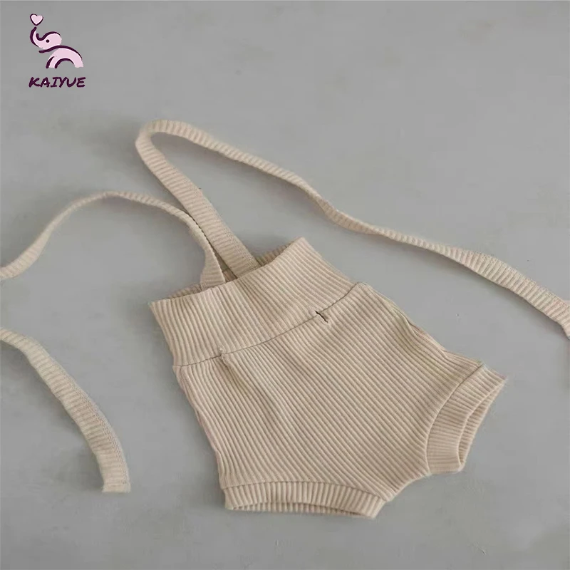 2024 Summer Baby Girls Clothes Sets Cute Cotton Short Sleeve Fashionable Thin Adjustable Suspenders Cotton  Button Suit
