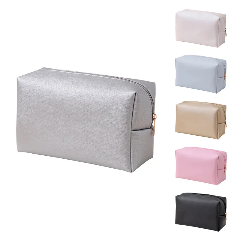 Wholesale travel cosmetic bag PU cosmetic storage bag waterproof cosmetic pouch leather toiletry travel makeup cosmetic bag