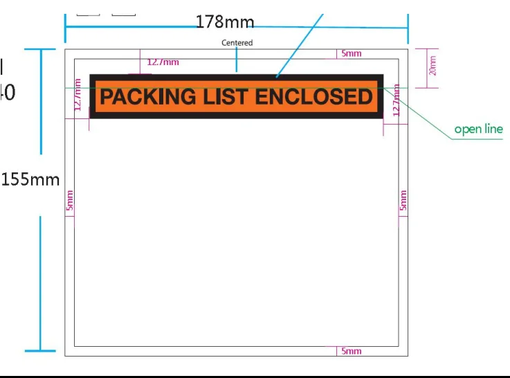 Упаковочный лист-«упаковочный лист прилагается», Красный
