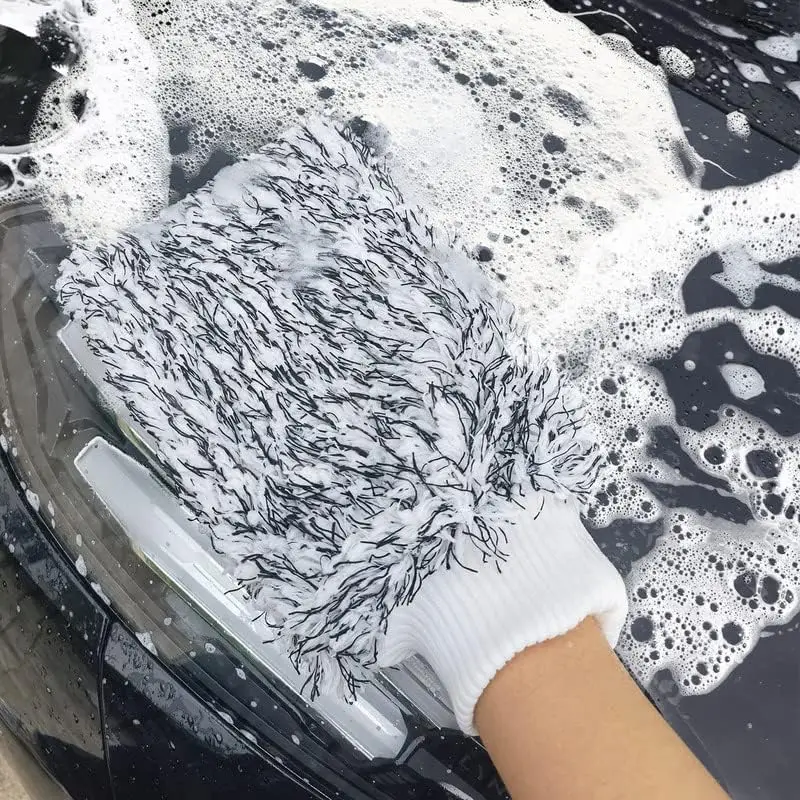 Scratch Free Ultra Absorbent Microfiber Wash Sponge Cloths for Cars Microfiber Car Wash Mitt