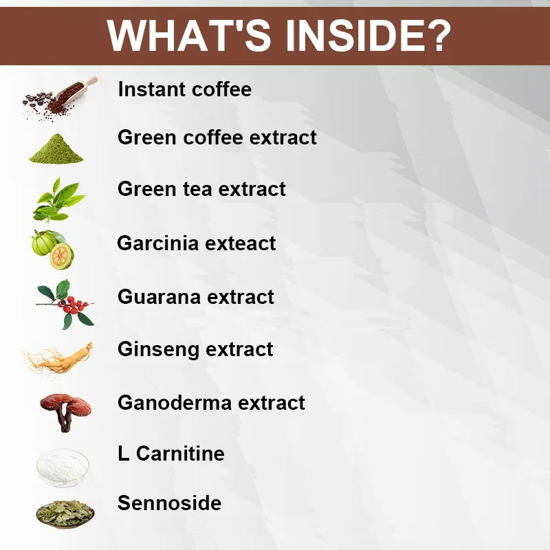 Private Label Fast Burn Control Coffee Body Shaped Skinny Flat Tummy Detox Diet Coffee Products for Slim Minceur Perte De Poids