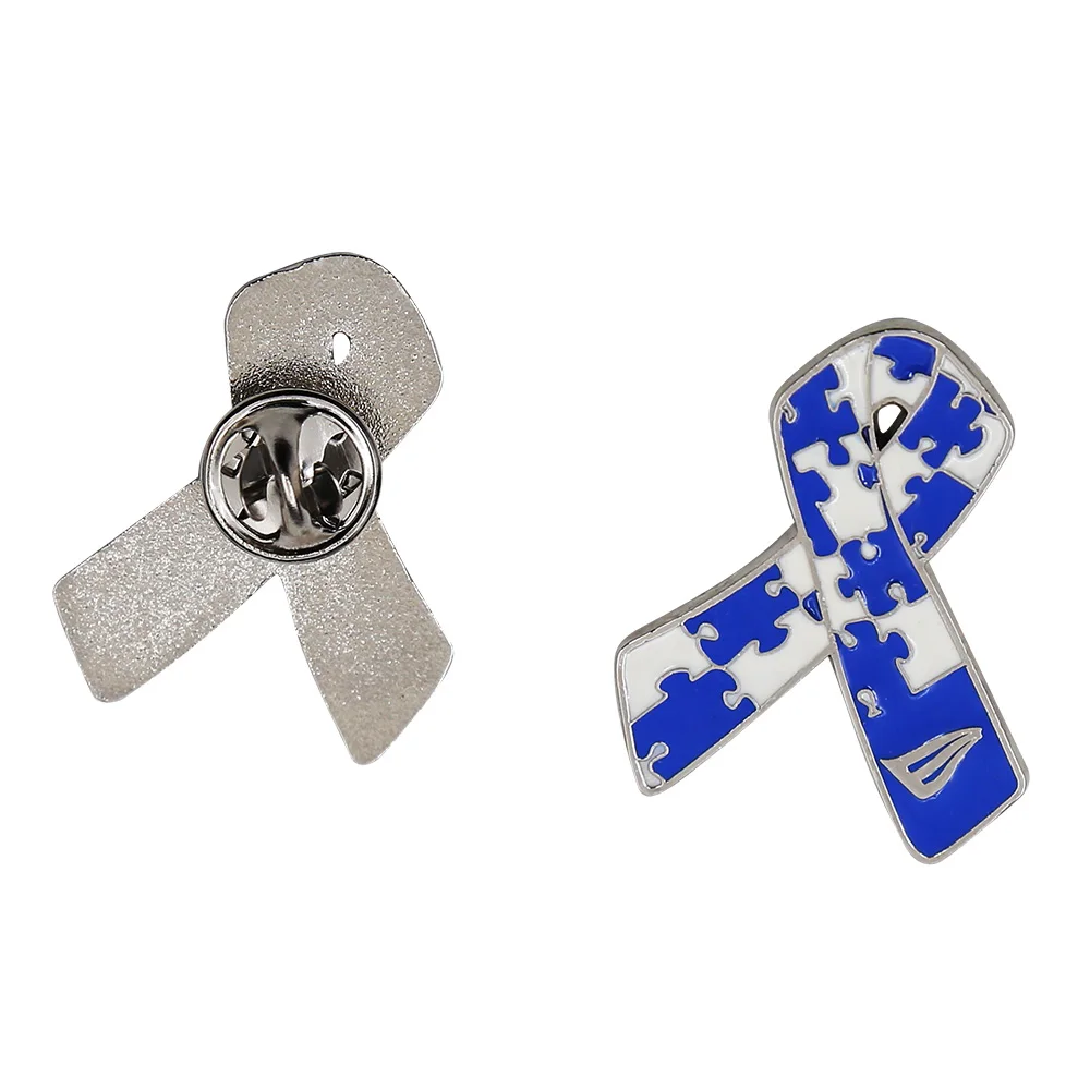 Customized metal soft enamel hard enamel lapel pin ribbon pin badge