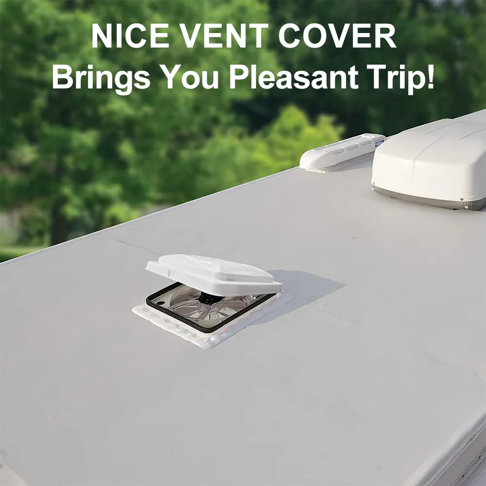 14 RV Accessories 14inch White Lid Manual Control Caravan Motorhome RV Roof Vent