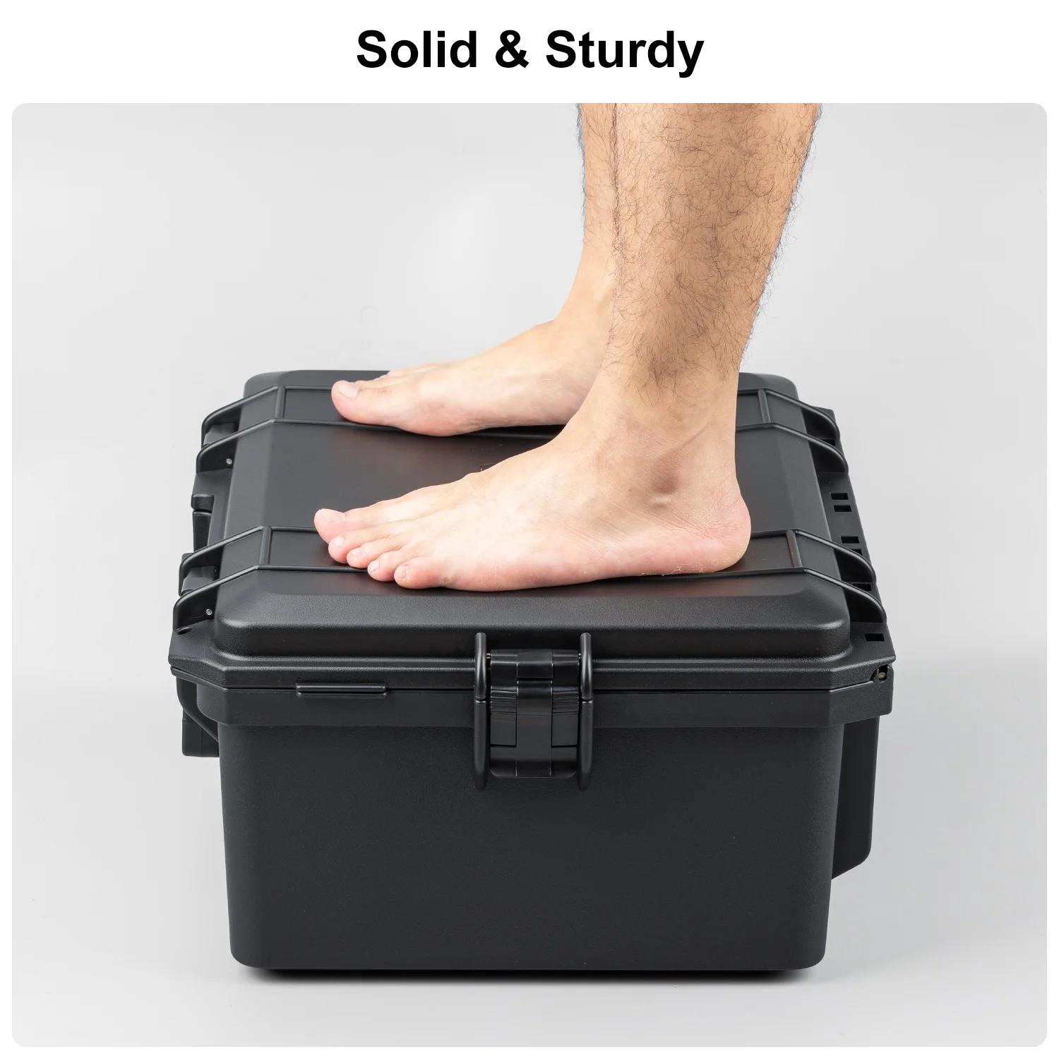 [RTS 413623] Medium Deep Waterproof Rugged Hard Case with Foam for Scanner, Electronic Equipment, Tools, 41x36x23cm