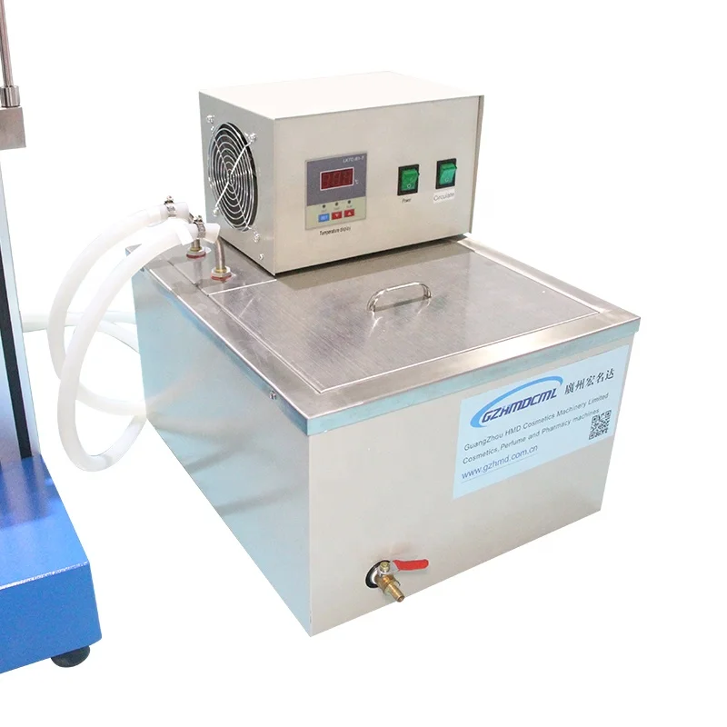 Small scale emulsifier homogenizer reactor lab vacuum mixer for cosmetic cream lotion paste with1-10L glass mixing tank