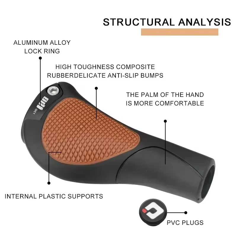 OEM/ODM ODI Long Short Folding Bicycle Handlebar Grip 130/110MM Ergonomics Bike Handle Non-slip MTB Cuffs Cycling Accessories