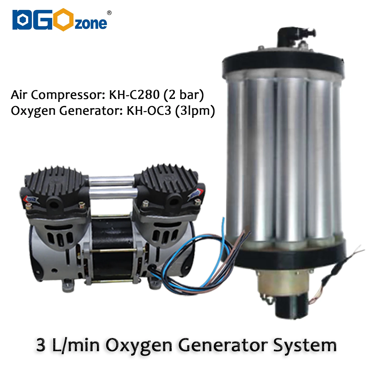 DGOzone 15L PSA oxygen generator system 15lpm oxygen concentrator with oil-free air compressor