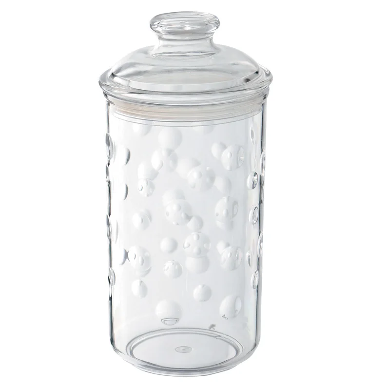 Bubble Design Noodle Pasta tall ginger jars Cylinder large plastic 1000ml 1L Acrylic Pickle Jar