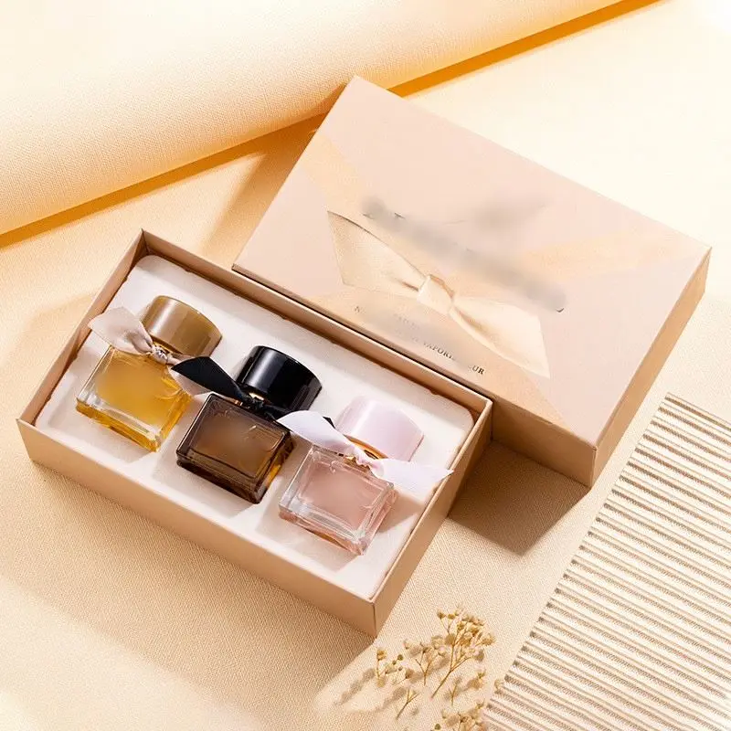 wholesale High quality elegant 3 in 1 gift perfume set  Original French gift set 3 pieces Lasting Gift Perfume set