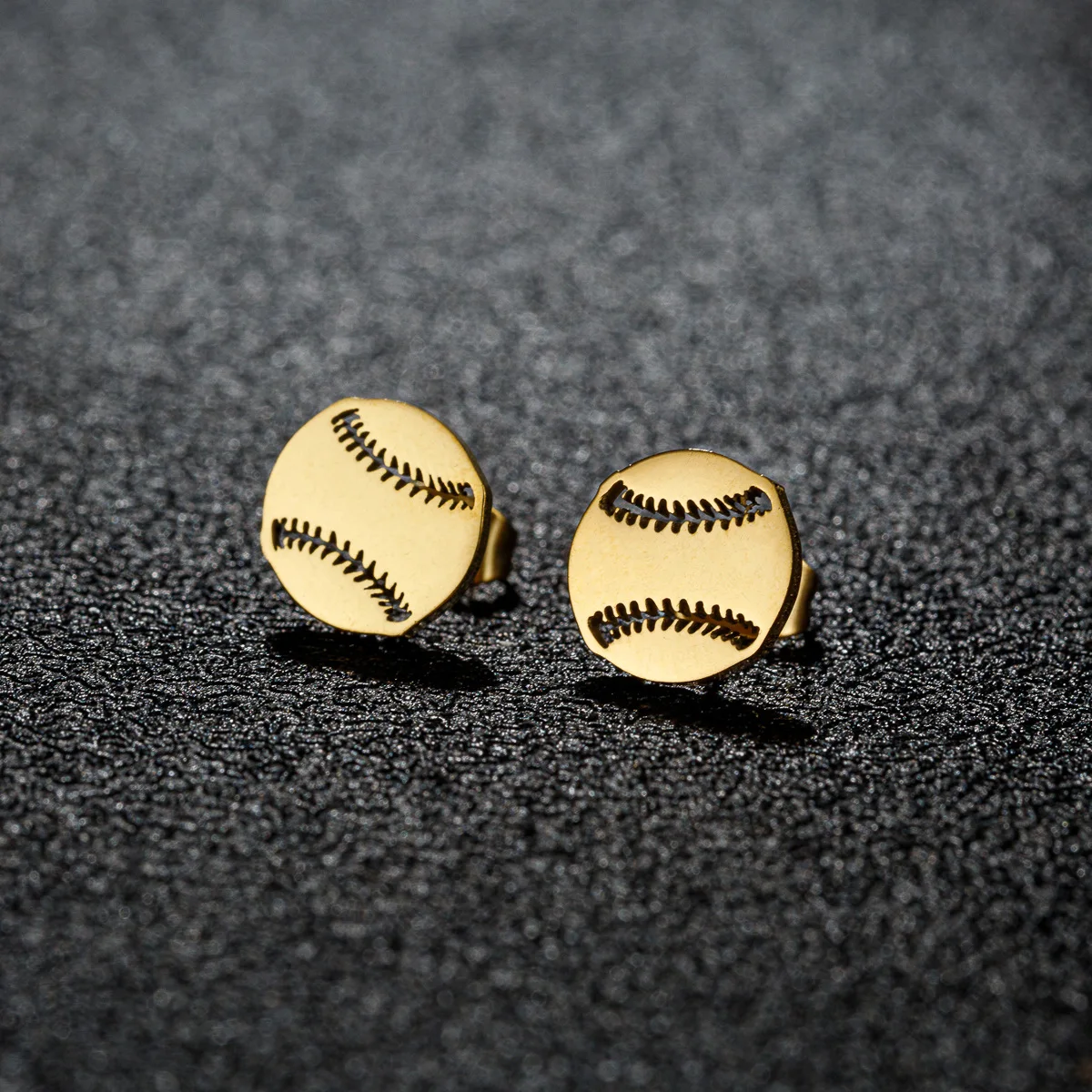 American Football Earrings Stainless Steel Fashion Sports Jewelry Non Allergic Non Fading Gold Plated Baseball Ear Accessories