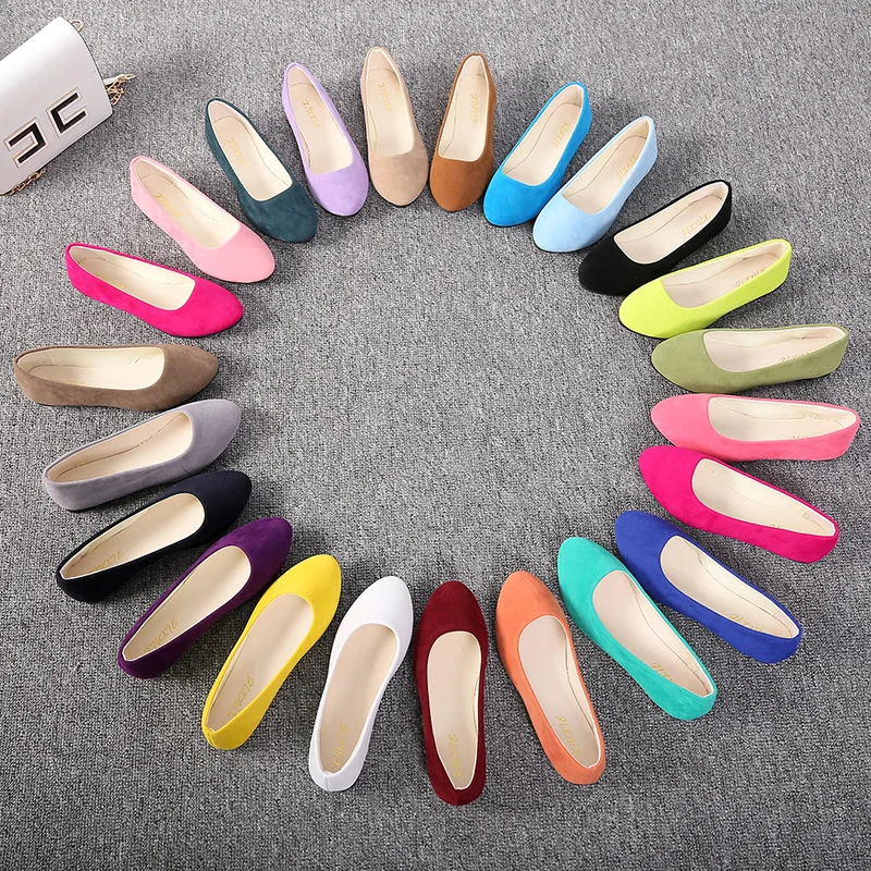 
23 candy color Simple and classic style women flat casual shoes C3 