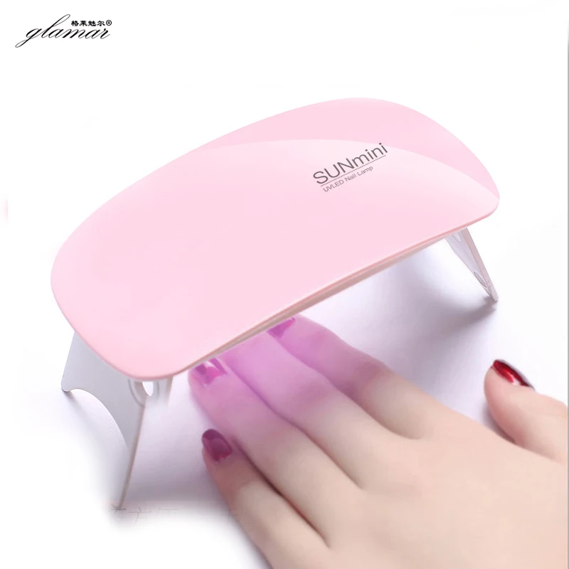 Оптовая продажа партиями по 6 Вт мини светодиодная ультрафиолетовая лампа для ногтей USB питания портативная мышь Форма Гель-лак сушки лампе UV лака для нейл-арта