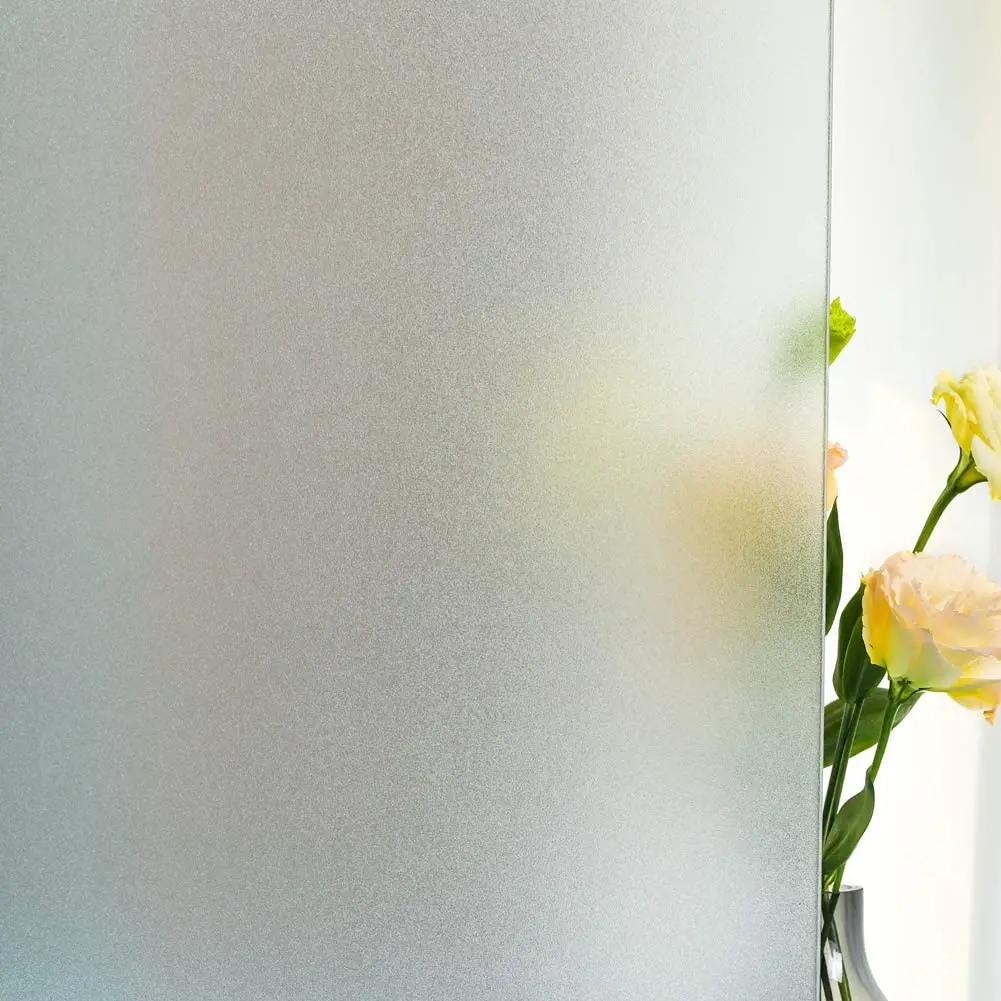 Non-Adhesive Static Frosted PVC Removable Glass Window Film for Bathroom Living Room Office