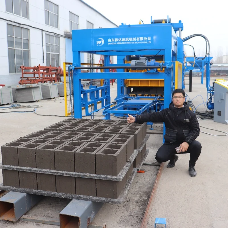 Standard Full Automatic Concrete Cement Paving Stock Block Brick Making  Machine Hollow Concrete Cement Brick Make Machine