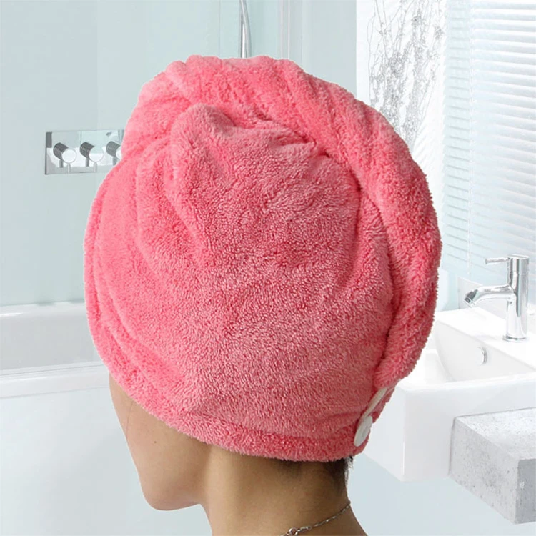 Personalized cotton terry bamboo hair towel wrap absorbent hair drying salon towel hair turban