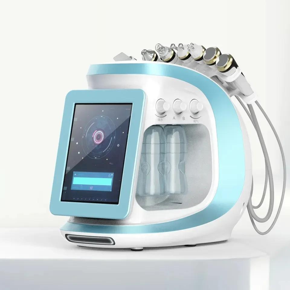 8 In 1 Facial Skin Scrubber Cleaning Bio Aqua Plus Hydra Small Bubble Oxygen Jet Spray Hydro Microdermabrasion Machine