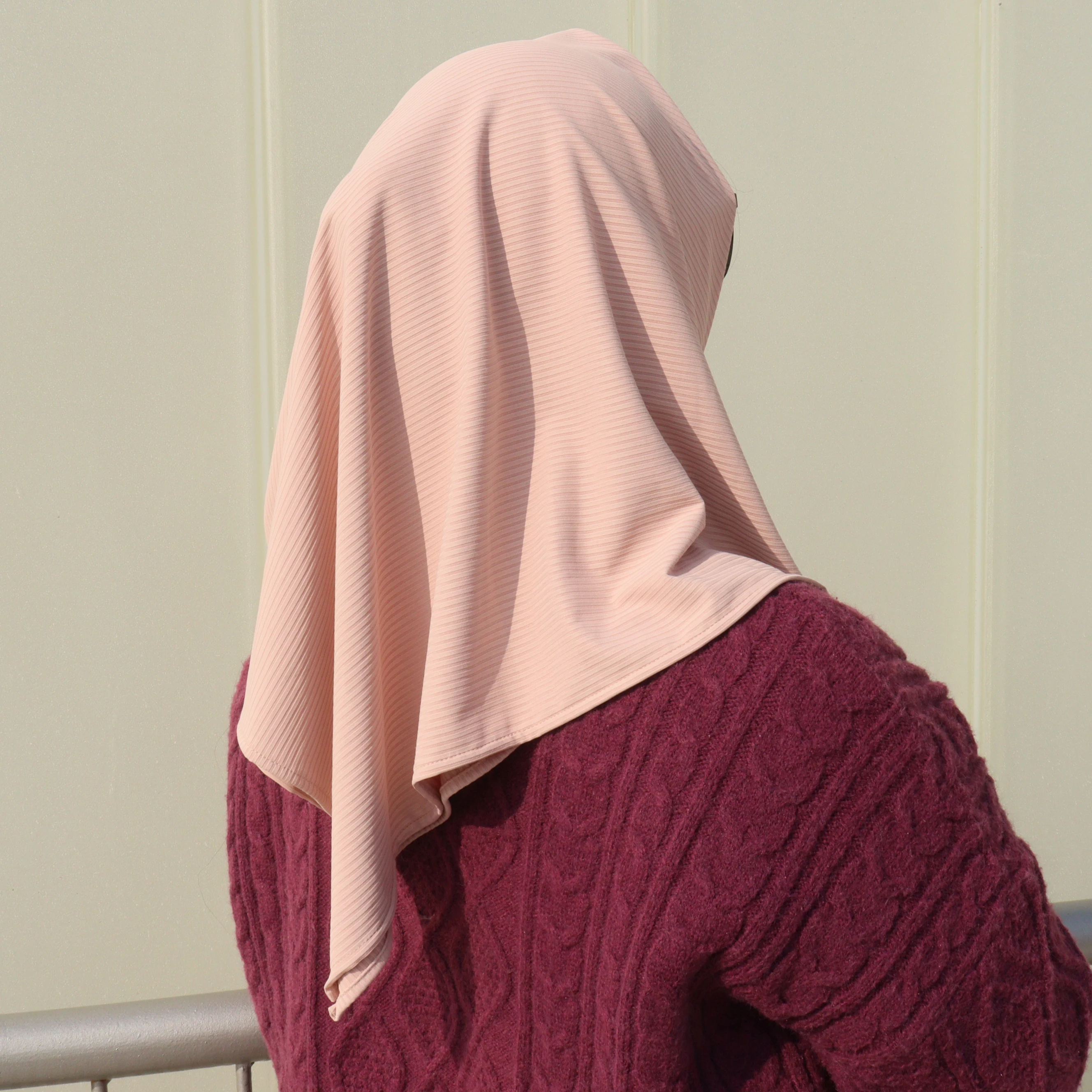 2023 Premium square ribbed Jersey hijab women scarf shawl luxury mixi stretchy cotton jersey hijab super quality jersey shawl