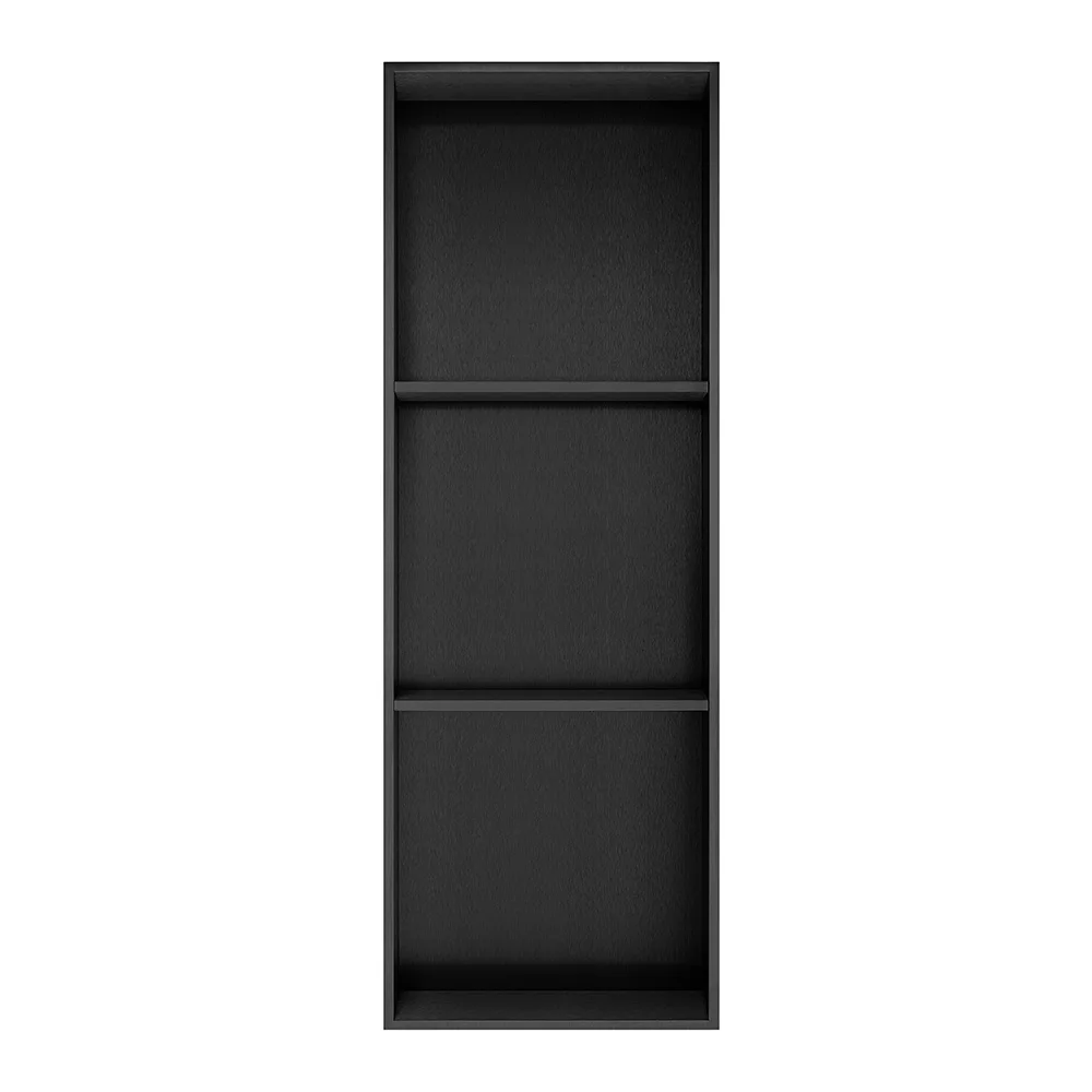 Утопленная металлическая нишевая черная душевая кабина для ванной комнаты из нержавеющей стали