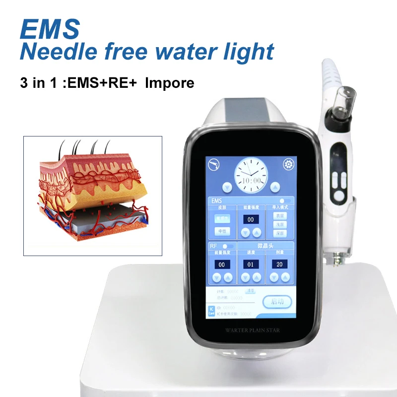Portable EMS radio frequency no needle injector meso gun beauty device  skin care Face needle-free mesotherapy Machine