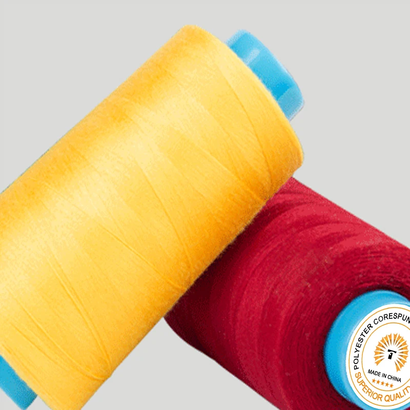 Factory Price Tex24 45s/2 29s/3 Poly Poly Core Spun Polyester China Sewing Thread For Jeans