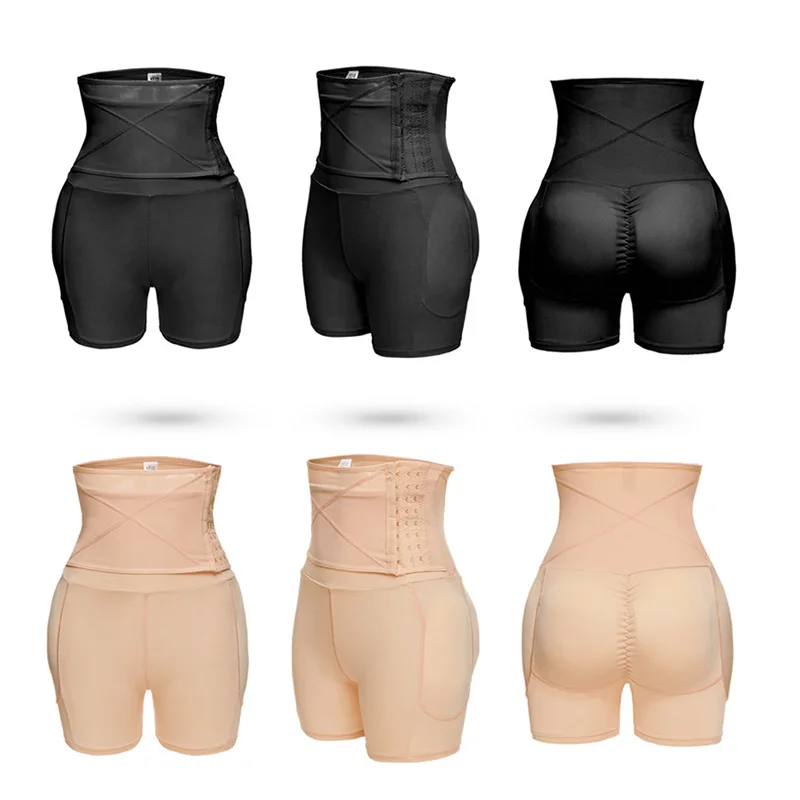 Sexy Big Ass Hip Enhancer Padded Butt Lifter Body Shaper with Hooks High Waist Trainer Slimming Tummy Control Panties
