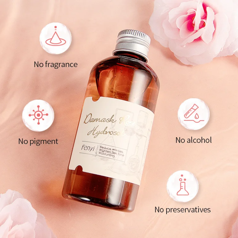 100% Pure Natural Hair Skin Body Hydrosol floral waters Spray Mist Rose Water Facial Toner